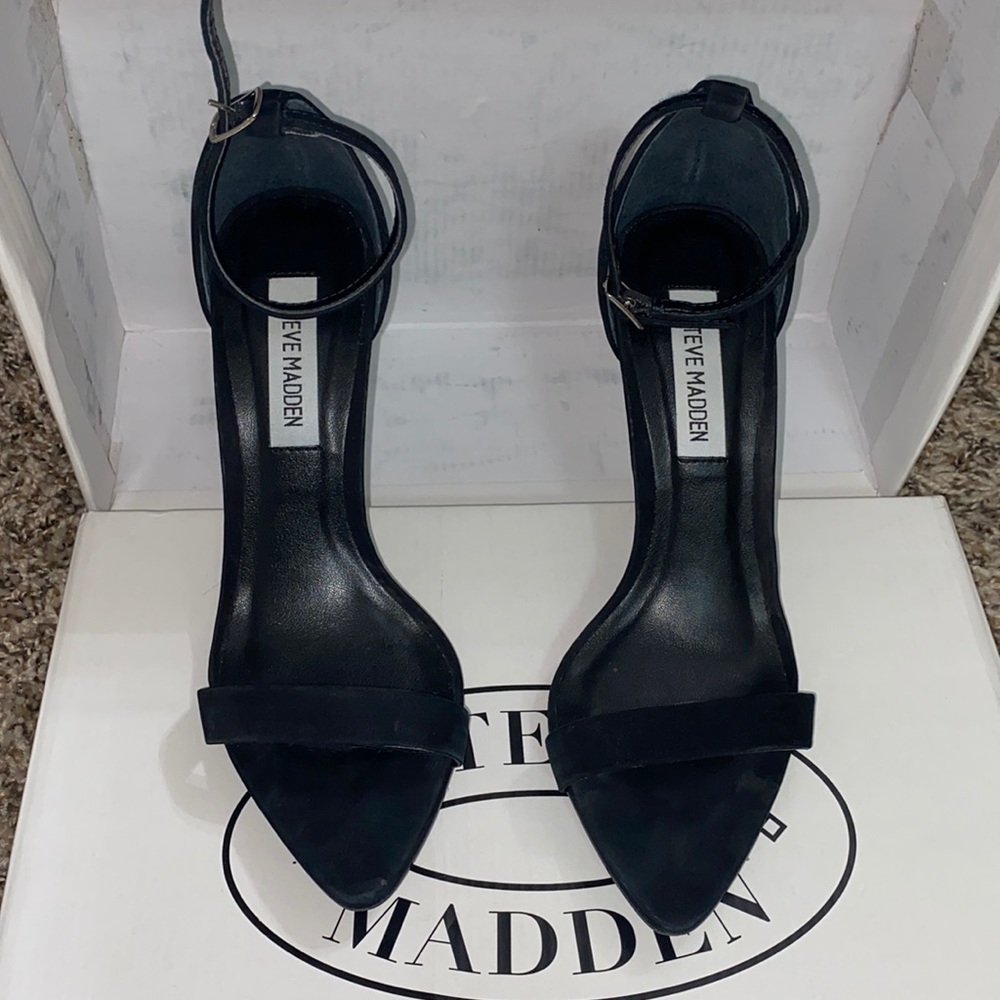 Black Velvet Steve Madden Heels